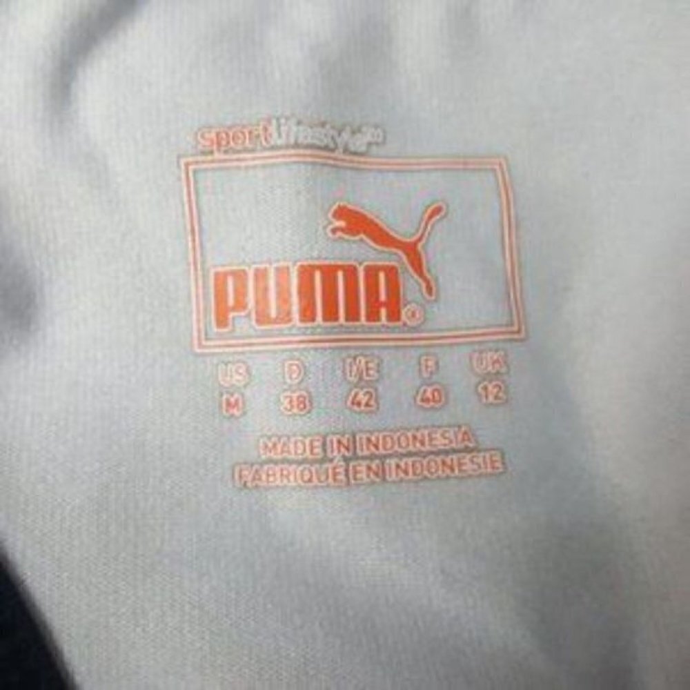 Puma Gray Black Sports Bra Running sz M Racerback - Picture 5 of 7